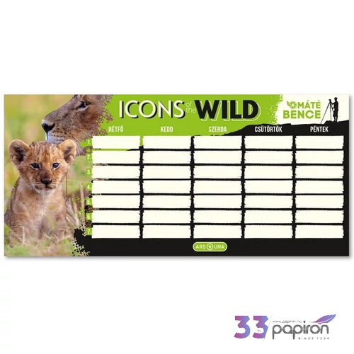 Órarend Ars Una Egylapos 25' Icons Of The Wild-Lions 50495047 prémium minőség