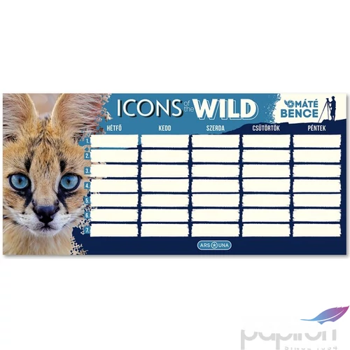 Órarend Ars Una Egylapos 25 Icons Of The Wild-Serval (5503) 25 50495030