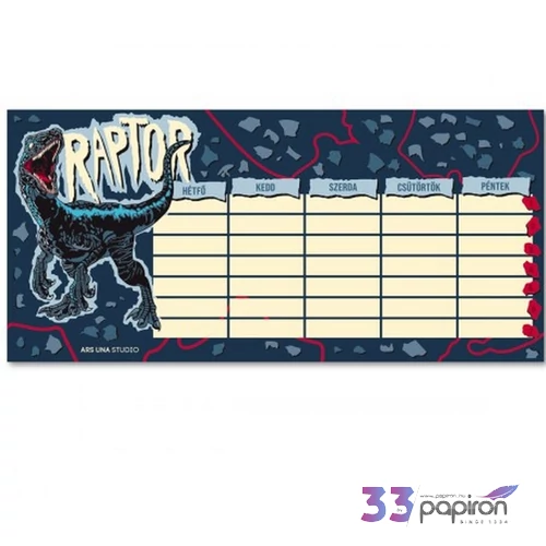 Órarend Ars Una egylapos 21 Raptor  ' 50490875 prémium minőség