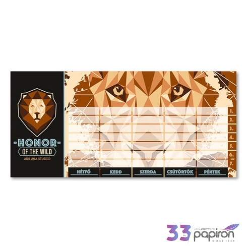 Órarend Ars Una egylapos 22 Honor Of The Wild 50491322 prémium minőség