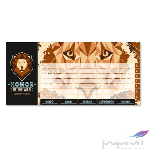 Órarend Ars Una egylapos Honor Of The Wild (5132) 22 Öntapadós füzetcímke 3ívx6db