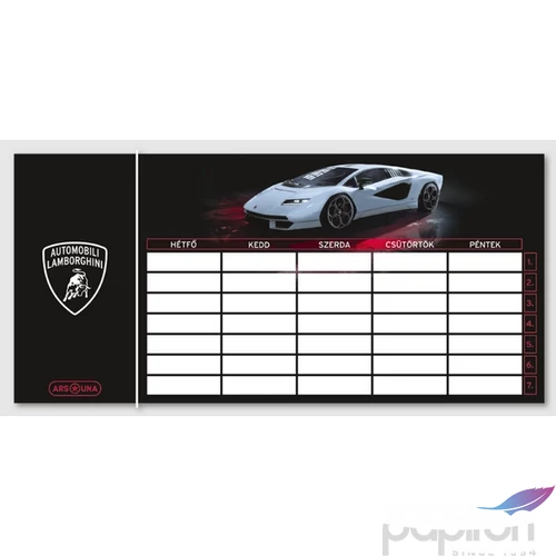 Órarend Ars Una egylapos Lamborghini (5254) 23 Öntapadós füzetcímke 3ívx6db