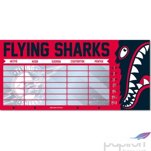 Órarend Ars Una kétoldalas 20 Flying Shark-cápa Öntapadós füzetcímke 3ívx6db