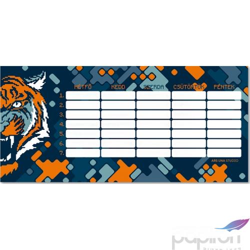 Órarend Ars Una kétoldalas 20 Roar Of The Tiger-tigris Öntapadós füzetcímke 3ívx6db