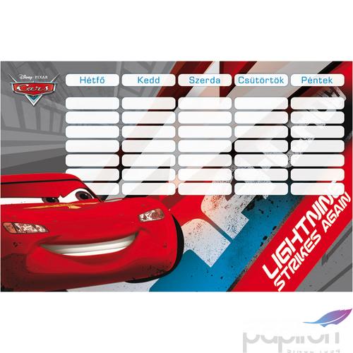 Órarend Lizzy nagy Cars autós Cars autós, verdás Lizzy kollekció