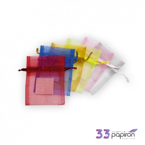 Organza tasak karácsonyi általános vegyes színek 7,5x10cm 2007-016