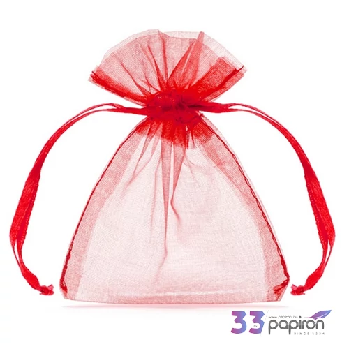 Organza tasak piros