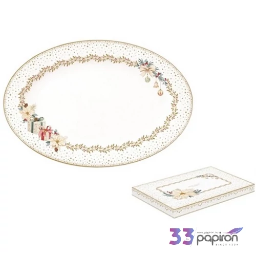 Ováltál porcelán 35x23,5cm White Elegance