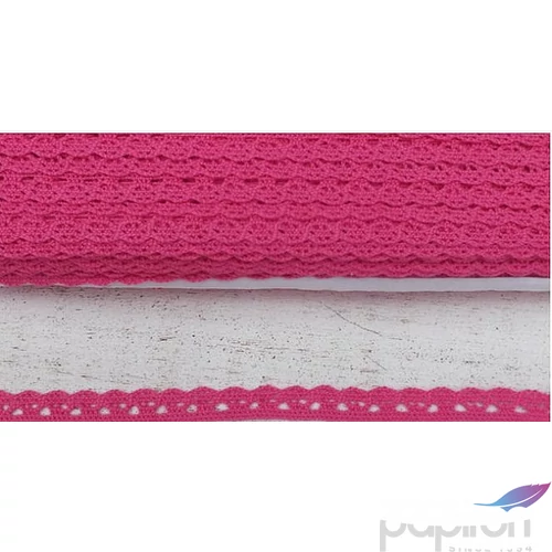 Szalag csipke magenta 1cmx2m Pamut Szalag csipke magenta