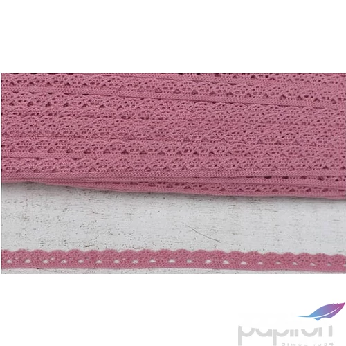 Szalag csipke old pink 1cmx20m Pamut Szalag csipke old pink