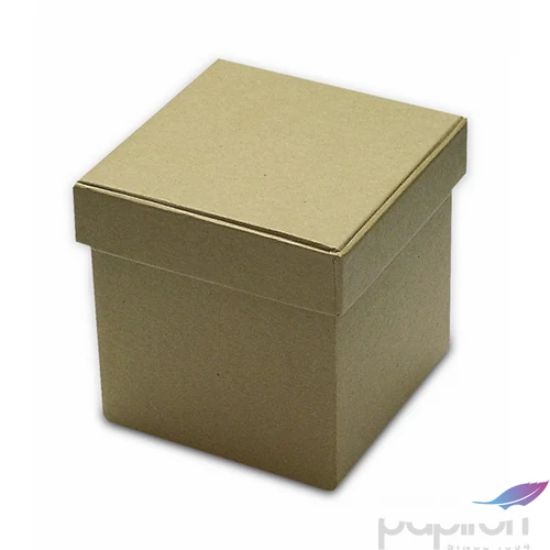 Papírdoboz kicsi kocka natúr 9x9x9cm KC01P