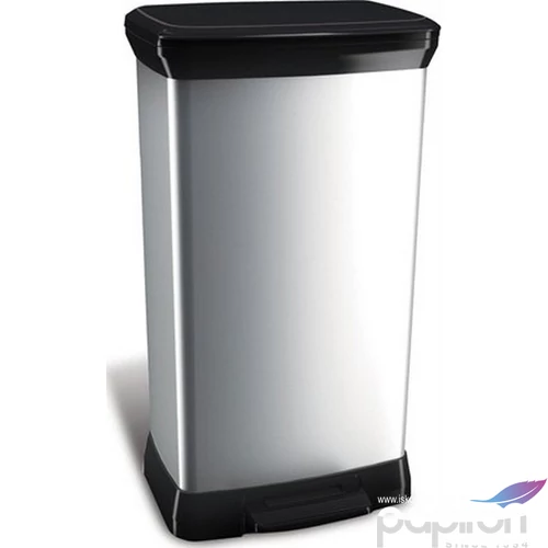 Papírkosár Curver 50L Fémhatású, pedálos Mérete.: 39x72x29cm