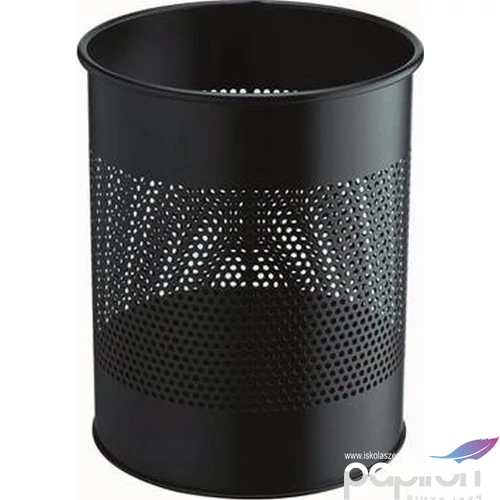 Papírkosár fém 15 liter, DURABLE, fekete DB331000