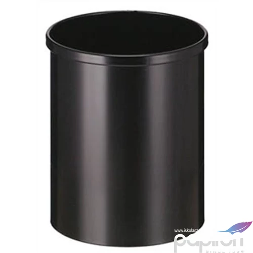 Papírkosár Vepa Bins 15L Kerek fémszemetes, fekete, UVB029