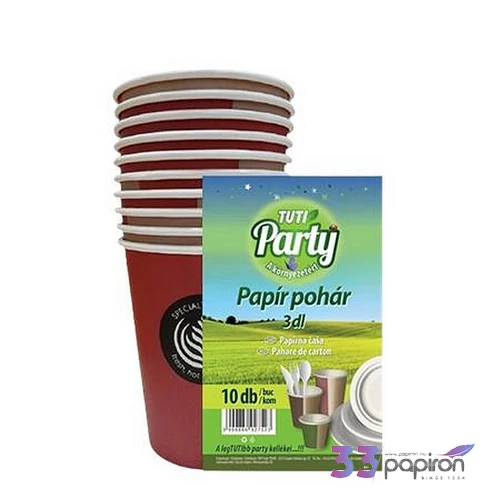 Papírpohár 3 dl 10db TUTI Party