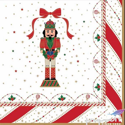 Szalvéta 33x33cm 33x33cm 20db Nutcracker Twist 