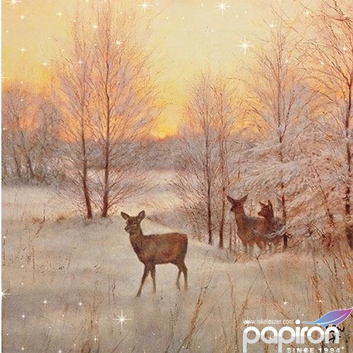 Szalvéta Ambiante Deer At Sunset papírszalvéta 33x33cm,20db-os