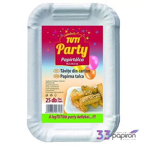 Papírtálca 10,5x16,5cm 25db TUTI Party