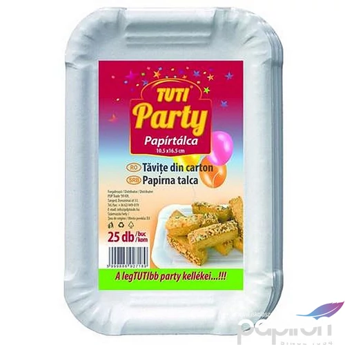 Papírtálca 10,5x16,5cm 25db TUTI Party