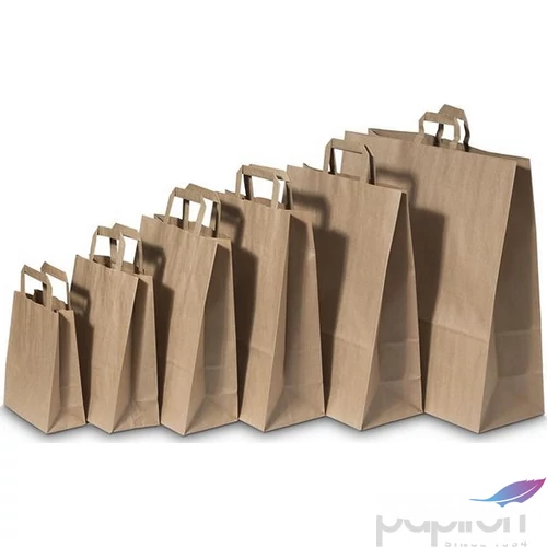 Papírtasak szalagfüles barna 32x16x45 cm, 250 db/karton Ingvállas, füles tasak kiegészítők