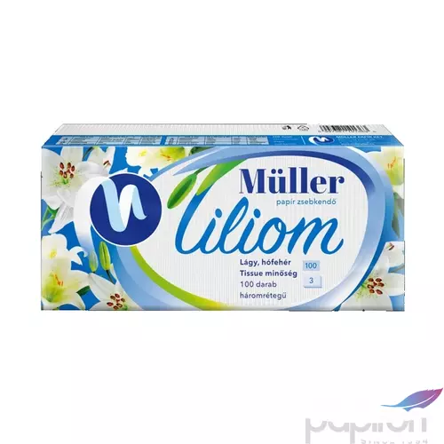 Papírzsebkendő 3 rétegű 100 db/csomag Liliom illatmentes 
