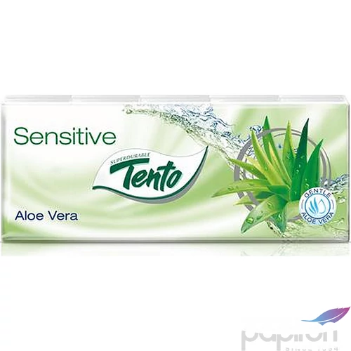 Papírzsebkendő 3 rétegű TENTO 10x10 db aloe vera