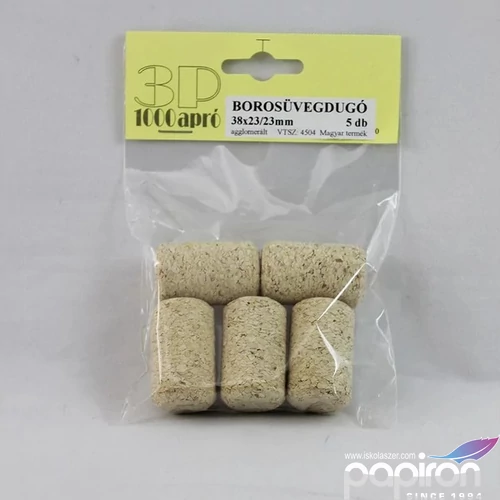 Parafa borosüvegdugó agglomer 38x23/2 5 db/csomag