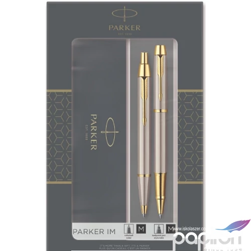 Parker IM golyóstoll Brushed Metál,Rollertoll Arany Klipsz 2093217