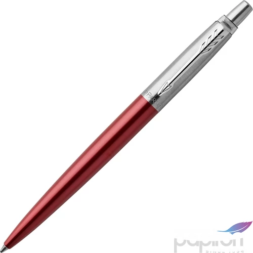 Parker Jotter golyóstoll Royal, Kensington piros tolltest 1953187 ezüst klipszes-nyomógombos toll