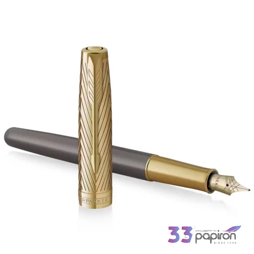 Parker Royal töltőtoll Sonnet, Premium Pioneer Arrow 18k szürke, arany klipsz 2201038