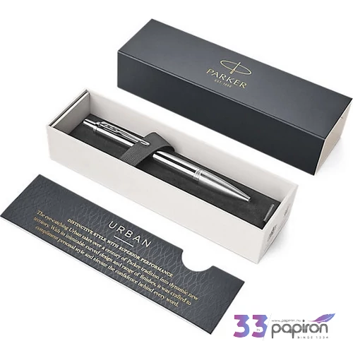 Parker Urban golyóstoll Premium szürke tolltest ezüst klipszes nyomógombos toll 1931578