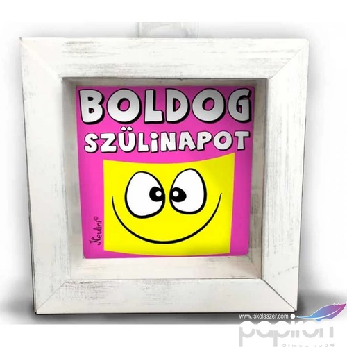 Party ajándék 3D falikép Boldog Szülinapot ... - feliratos lányos képkeret hatású mágneses papír díszdoboz
