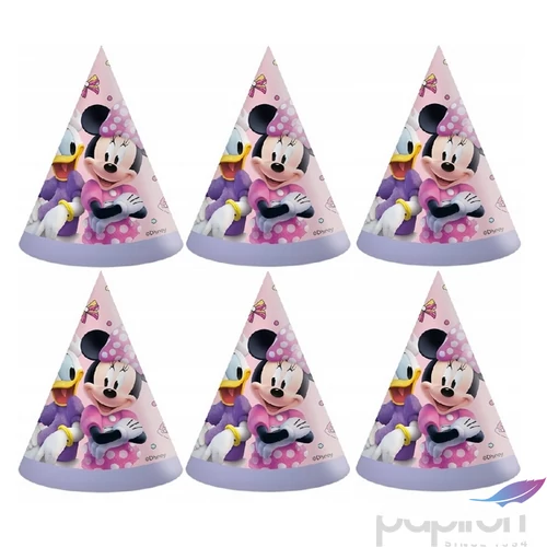 Party papír kalap Minnie Junior 6db/csomag
