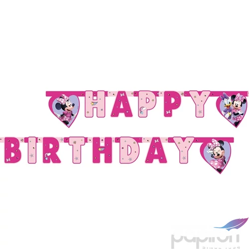 Party banner Papír fűzér Minnie Junior - Happy Birthday