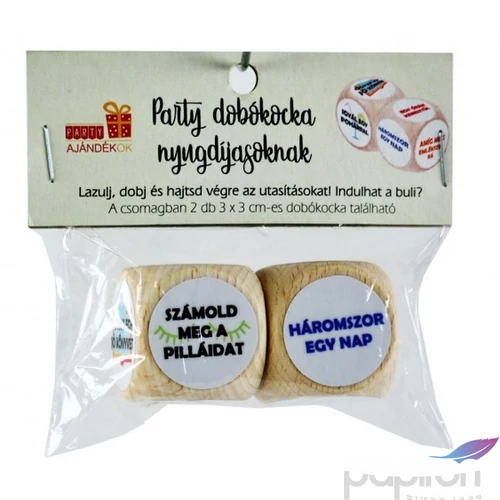Party dobókocka 2db nyugdíjasoknak 