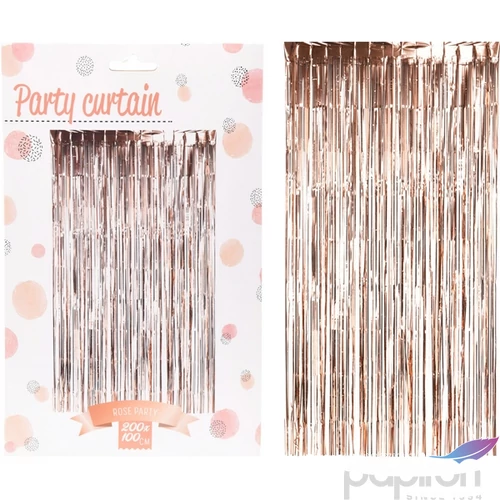 Party függöny 23' 250x100cm, rosegold kpm