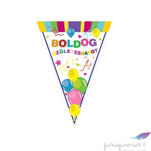 Party banner Boldog Születésnapot zászló színes lufis
