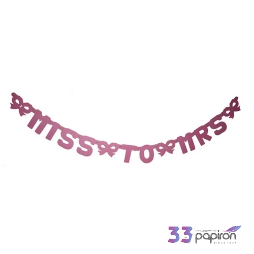 Party banner Miss to Mrs rózsaszín