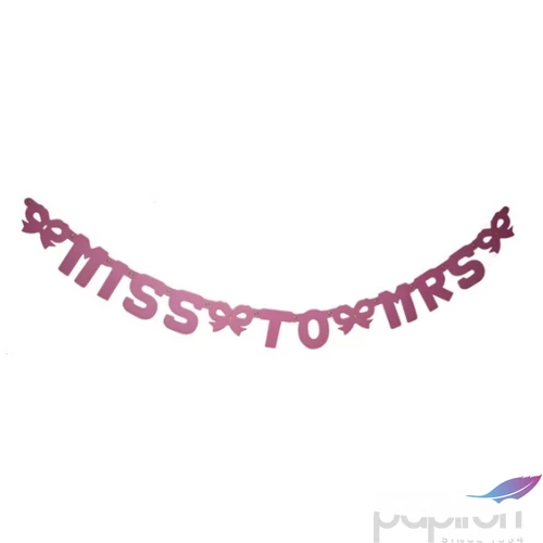 Party banner Miss to Mrs rózsaszín 