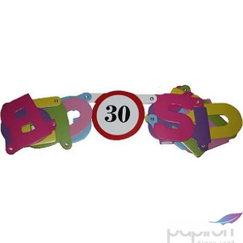 Party banner dekor Boldog 30. Születésnapot felirat
