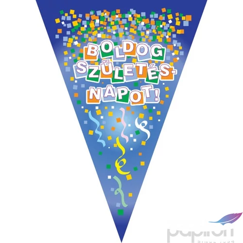 Party banner dekor Boldog Születésnapot felirat, kék szín