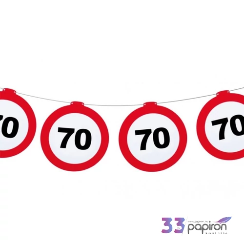 Party banner füzér 70 Behajtani tilos 70. szülinap