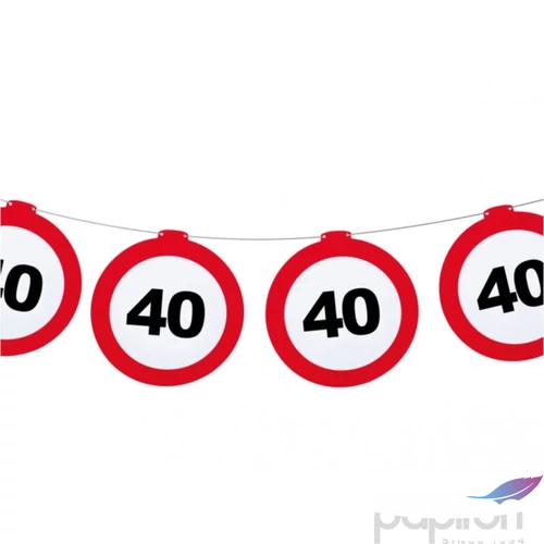 Party banner füzér 40 Behajtani tilos 40. szülinapra