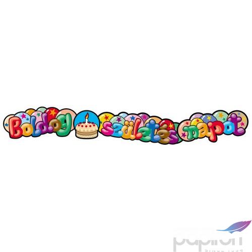 Party banner buborékos mintás Boldog Születésnapot