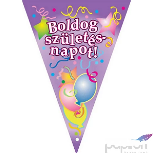 Party banner zászló Boldog Születésnapot, lila szín