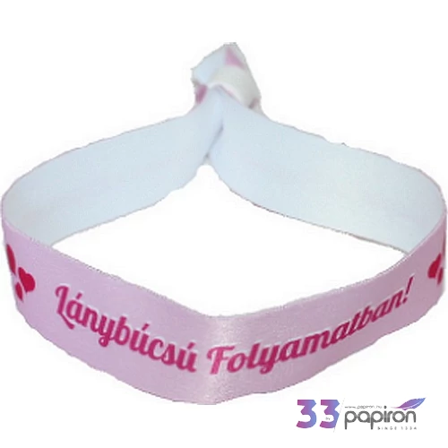 Party karszalag rózsaszín Lánybúcsú folyamatban! felirattal