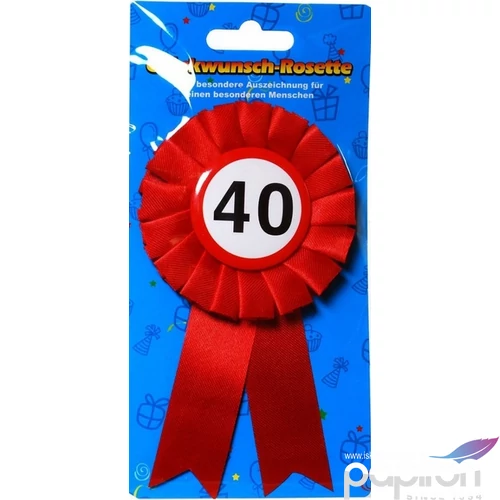 Party Party kitűző 40. szülina 40-es számos sebességkorlátozós szalagos Lépd át a határt szülinapi parti Party k