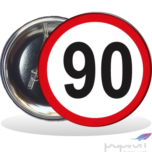 Party Party kitűző évszámos Behajtani tilos 90. születésnapra