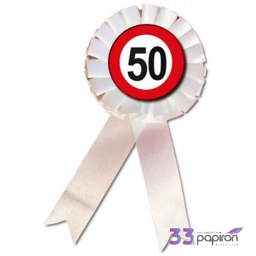 Party kitűző évszámos rozettás behajtani tilos 50.szülinap