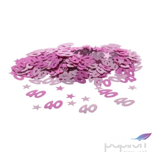 Party konfetti 40-es metál pink 14gr/csomag